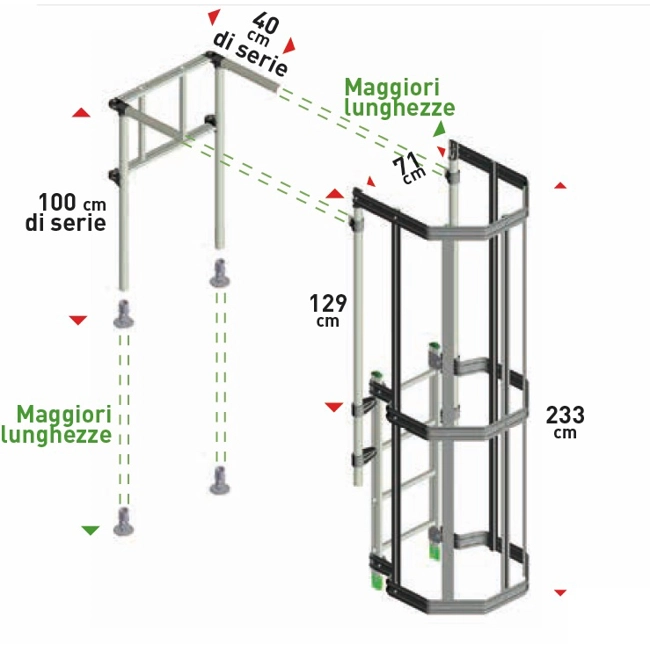 Vendita online Tubo diam.50 mm. per gabbia scale Security System